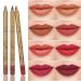CCbeauty Lip Liners Pencil Set - Waterproof Matte Lipliners in 8 Colors with Sharpener - Buy Online on GoSupps.com