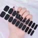 CBOIC 22 pieces halved gel nail films gel nail polish sticker nail foil UV hardening nail film self -adhesive fingernails for sticking up for women girls nail decoration - black