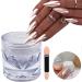 Super Glossy White Pearl Chrome Nail Powder - Iridescent Pigment for Magic Mirror Effect Nails - Buy Online on GoSupps.com