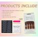 24 Pcs Fall Press on Nails - Brown & Gold Foil Autumn Acrylic Medium Length - Reusable Glossy Fake Nails for Women - Buy Online on GoSupps.com
