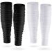 Football Leg Sleeve for Men Calf Compression Football Sleeves for Adult Youth Elastic Soccer Leg Sleeves for Women Athletes Pain Relief Running Cycling Sports (Black, White, 2 Pairs)
