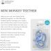 Matchstick Monkey Antimicrobial Silicone Teether - Easy to Grip BPA Free - Light Blue Mini Monkey Teether for 3 Months Old - Buy Online on GoSupps.com