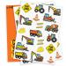 XO Fetti Construction Party Supplies Temporary Tattoos - 38 Glitter Styles | Digger Excavator Bulldozer Hard Hat Dump Truck Road Roller Cone - Buy Online on GoSupps.com