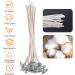 Buy 60 Cotton Candles - Smoke-Free Stainless Steel Holder 3 Sizes (10-15-20cm) - Perfect for DIY Projects - Buy Online on GoSupps.com