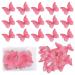 CREECHWA Edible Butterflies for Cakes Pack of 48 Cake Decorations Muffin Decorations Cupcake Toppers Pink