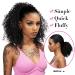 YUMOREAL Black Kinky Curly Drawstring Ponytail Extension- 16 Inch Synthetic Clip in Afro Wavy Pony Tail for Black Women - Buy Online on GoSupps.com