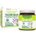 RejuveNaturals USDA Certified Organic Beef Tallow Balm Large 4oz Glass Jar Grass Fed & Finished Tallow with Beeswax & Jojoba Oil Solid Non-Comedogenic Natural Moisturizer for Face & Body - Buy Online on GoSupps.com