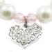 Alfie Pet Pinky Crystal Heart Pearl Necklace - Size L (12-14) for Large Dogs and Cats - Buy Online on GoSupps.com
