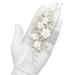 White Flower Bridal Hair Vine with Pearl, Rhinestone, and Silver Leaf Comb - Wedding Hair Accessories for Women and Girls - Buy Online on GoSupps.com
