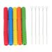 Baby Teething Tube Toys - 5 Pack Silicone Chewing Straws for Toddlers & Infants - Bite Resistant 5 Colors - Buy Online on GoSupps.com