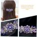 FRCOLOR Hairpin Rhinestone Clip Hair Barrettes for Women Purple Hair Barrettes Flower Crystal Hair Clips Diamond Hair Accessories Ponytail Clip Holders Rhinestones Alloy Crystal Back Miss - Buy Online on GoSupps.com