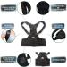 Magnetic Back Support Posture Corrector - 10 Magnets Adjustable Straps Breathable Mesh Panels - Black XXL | Shop Internationally - Buy Online on GoSupps.com