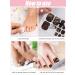 Kalolary Self-Adhesive Nail Film Stickers - 12 Sheets Marbled Nail Art Designs for DIY Manicure & Fashion Decor - Buy Online on GoSupps.com