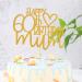 Happy 60th Birthday Mum Cake Topper - Happy Mothers Birthday Party Decorations Gold Glitter 60th Birthday Cake Decoration Hb 60th Mum-gold - Buy Online on GoSupps.com