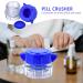 Pill Crusher and Grinder Set for Easy Medication Management - 2 Pcs Professional Pill Pulverizer for Elderly, Children, Pets - Blue - Buy Online on GoSupps.com