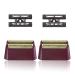 2 Pack Professional 5 Star Series Finale Shaver Replacement Foil and Cutter Bar Assembly Compatible with wahl Shaver Foil 7031-100, 7043-100 Super Close Shaving Replacement Heads Red Red 2 Pack