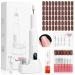 Electric Cordless Nail Drills - Professional Nail Files Kit Multifunction Electric Nail Drill Cordless Nail Kit with Dual Charge Ports for Acrylic Nails Manicure Pedicure Polishing