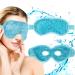 Lucktao 2 pieces of eye mask cooling cooling glasses gel cool mask eyes cooling goggles reusable cooling eye mask for migraines hot cold therapy dry swollen eyes (blue).