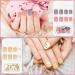 192 Pcs Short Square Fake Nails Set with Glue Stickers - Colorful Christmas Acrylic Artificial Nail Tips - Classic Style - Buy Online on GoSupps.com