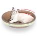 Oval Cat Scratcher Lounge Cardboard Scratch Pad Large Cats Bed Scratching Box, Furniture Protection Training Cat Toy 17.32 in x 13.58 in x 4.52 in