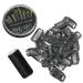 20pcs Hair Extension Clips DIY Wig Combs of 9-Teeth 32mm 1.2g/Pc Metal Snap Hair Clips 1pc Weaving Thread 1set/30pcs Needles Black
