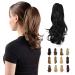 Sofeiyan 13" Ponytail Extension Long Curly Ponytail Clip in Claw Hair Extension Natural Looking Synthetic Hairpiece for Women off Black off Black 13"Claw Clip in