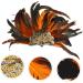 FOMIYES Halloween Headdress Pageant Headband Plume Headpiece for Adult Crown Headdress Headbands Plume Headband Costume Headwear Cocktail Party Supplies Plume Headdress Hair Band for Party 53.00X33.00X1.00CM Orange - Buy Online on GoSupps.com