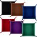 SIQUK 6 Pieces Dice Tray Velvet Folding Square Holder for Dice Games Like RPG, DND, and Other Table Games, 6 Colors