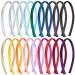SIQUK 18 Pieces Satin Headbands Colorful Satin Covered Headband Hard Headbands 0.39 Inch Wide Non-slip Hair Headband DIY Plain Headbands for Girls and Women, 18 Colors Multicolor 0.39 Inch