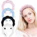 Yoiemivy 4 Pcs Spa Headband for Women Puffy Sponge Makeup Headband Padded Bubble Terry Cloth Headband for Skincare Washing Face Makeup Removal Facial Mask