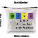 Chemistry Science Cosmetic Bag - Think Like A Proton & Stay Positive | Perfect Pharmacist Gift | Zippered Makeup Bag for Science Lovers - Buy Online on GoSupps.com