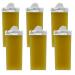 Dermawax 6x 100 ml honey roll on warm wax wax cartridges with small roll for hair removal - upper lip eyebrow waxing