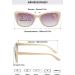Lanomi Cat Eye Reading Glasses for Women - UV400 Anti-Glare Tinted Sun Readers with Spring Hinges | Beige 2.5x Visual Aid - Buy Online on GoSupps.com
