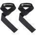 Lifting Straps (1 Pair) - Padded Wrist Support Wraps - for Powerlifting, Bodybuilding, Gym Workout, Strength Training, Deadlifts & Fitness Workout Black