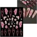 JMEOWIO 6 Sheets 3D Flower Butterfly Nail Art Stickers - Self-Adhesive 5D White Floral Decals for Spring Nail Design - International Shipping Available - Buy Online on GoSupps.com