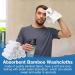 80 Pcs Bamboo Washcloths Towel Set - 10 x 10 Inch White Wash Cloths for Baby & Face - Soft, Absorbent & Reusable Bathroom Towels - Buy Online on GoSupps.com