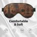Buy Brown Cowhide Art Print Unisex Sleep Eye Mask | Soft Comfort Eye Shade for Travel Yoga & Shift Work - Buy Online on GoSupps.com