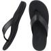 Everhealth Men's Orthotic Flip Flops - Arch Support Sandals for Plantar Fasciitis and Flat Feet - Black, Size 7 - Buy Online on GoSupps.com