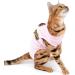 Selmai Medical Pet Shirt for Dogs & Cats - Soft Cotton E-Collar Alternative for Post-Op Care Wound Protection & Skin Disease Prevention - Pink S - Buy Online on GoSupps.com