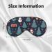 Blue Christmas Snowman Print Unisex Sleep Eye Mask | Soft Comfort Eye Shade for Travel Yoga & Shift Work - Buy Online on GoSupps.com