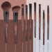 ENZO KEN Natural Sable Hair Bamboo Makeup Brush Set - Professional Case, Brown Eye Eyeshadow, Contour & Blush Brushes - Travel Cosmetic Set with Bag - Complete Blending Kit - Buy Online on GoSupps.com