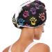 Colorful Doodle Paw Print Hair Towel 2 Pack | Super Absorbent Quick Dry Hair Turbans for Women & Girls Perfect Hair Drying Solution - Buy Online on GoSupps.com