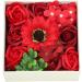 Floral Scented Flower Soap Gift Set Flower Bath Soap Rose Flower Petals Everlasting Roses in Gift Box for Mothers Day Valentines Day Christmas Decoration Gift (Red) - Buy Online on GoSupps.com