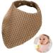 Surakey Muslin Baby Bibs - 100% Cotton Bandana Drool Bibs for Boys and Girls | Newborn Burp Cloth and Saliva Towel for Teething - Dark Khaki - Buy Online on GoSupps.com