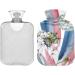 NAANLE Hot Water Bottle with Watercolor Flower Cover - 2L Large Heat & Cold Therapy for Menstrual Cramps Pain Relief Hand & Feet Comfort - Buy Online on GoSupps.com
