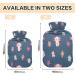 Axolotl Hot Water Bottle 2L - Floral Plush Cover | Winter Heat Bottle for Kids Men & Women - Buy Online on GoSupps.com