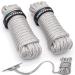 INNOCEDEAR 2 Pack Premium Gray Dock Lines - 15' / 25'/35' with Eyelet.Double Braided Nylon Dock Line/Mooring Lines.Hi-Performance Marine Boats Ropes (1/2" x25') 1/2"x25'