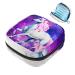 Javenproeqt 1 piece of women's bandages storage bag large ladies binding organizer reusable first period pocket for girls women women - 17 x 17 x 12 cm/glitter unicorn galaxy purple multicolored