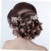 WOFASHPURET 1Pc double hair comb Wedding Crystal Hair Comb Bridal Hair Combs wedding jewelry for bridesmaids crystal hair chain hair pin jewelry French rhinestones flowers Miss white - Buy Online on GoSupps.com