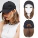 SEGO Baseball Cap with Hair Extensions for Women Heat Resistant Synthetic 6'' Adjustable Short Straight Hairpiece Replacement Wigs in Hat for Girls 6 Inch short-10P22T